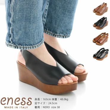 新品☆フレームワーク・enessスウェードサンダル プラットフォームサンダル （TAN表革）