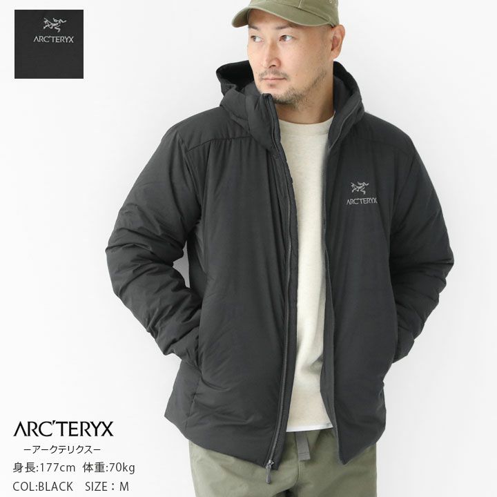 ARC'TERYX Atom AR Hoody Lサイズ ブラック - ダウンジャケット