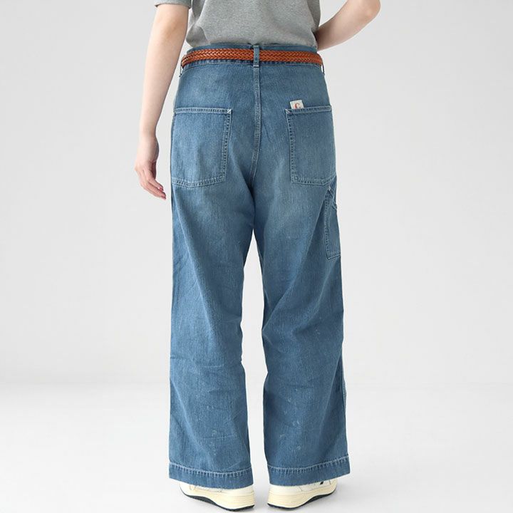 Chimala／チマラ／ワイドペインターパンツ／32大きいサイズ／ペイント加工／ chimala チマラ 11oz ワーカーズ ネップ セルビッチ デニム