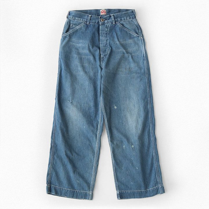 Chimala／チマラ／ワイドペインターパンツ／32大きいサイズ／ペイント加工／ chimala チマラ 11oz ワーカーズ ネップ セルビッチ デニム