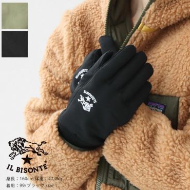 ★IL BISONTE★イルビゾンテ　手袋　レザーグローブ レザーグローブ - IL BISONTE（イルビゾンテ） - インディゴ