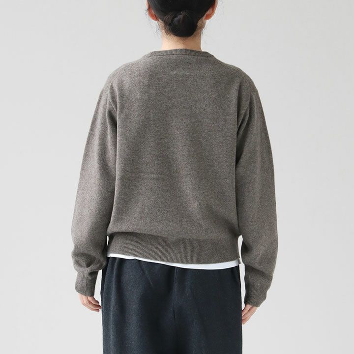 DANTON(ダントン) ラムウール クルーネックニットプルオーバー WOMEN