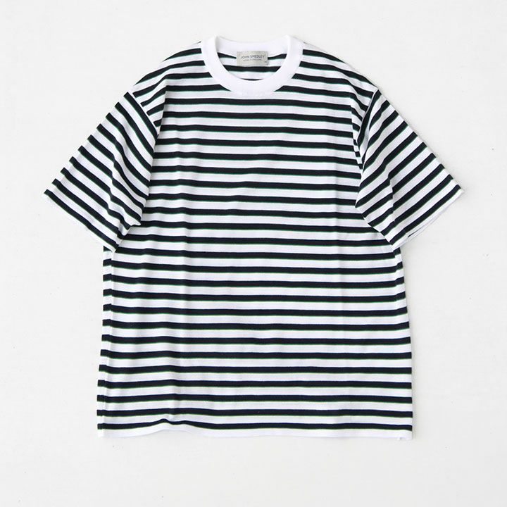 JOHN SMEDLEY(ジョン スメドレー) ユニセックス 30G 半袖 ボーダー
