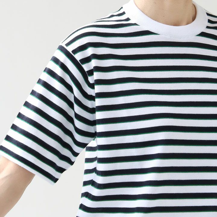 JOHN SMEDLEY(ジョン スメドレー) ユニセックス 30G 半袖 ボーダー