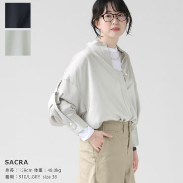 SACRA(サクラ) RUSTIC コットンツイル ロングジレ(124105061)の通販｜NEWS(ニューズ)公式オンラインショップ