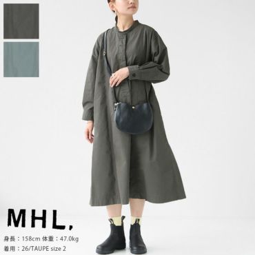 MHL.(エムエイチエル) DRY COTTON POPLIN ワンピース(595