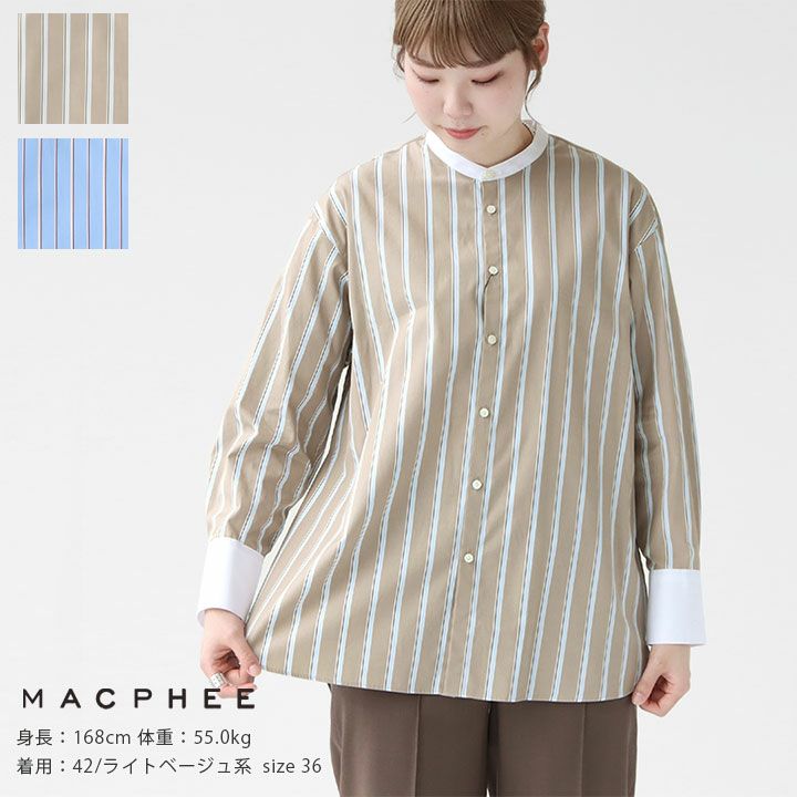 MACPHEE(マカフィー) ファインブロードバンドカラーシャツ(12-01-34