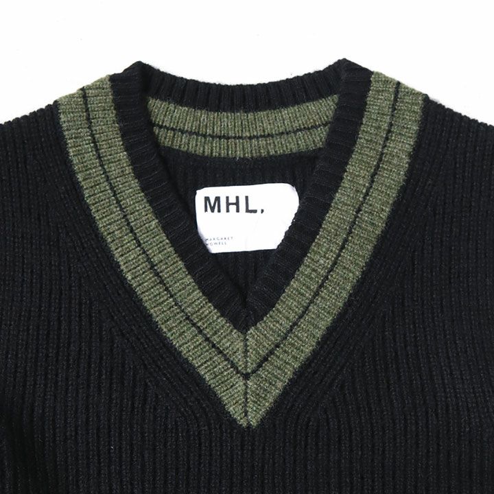 MHL.(エムエイチエル) メンズ TOUGH WOOL RIB ベスト(596-3260503)の