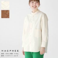 MACPHEE(マカフィー) ポリエステルコットン バンドカラーシャツ(12-01-34-01105)