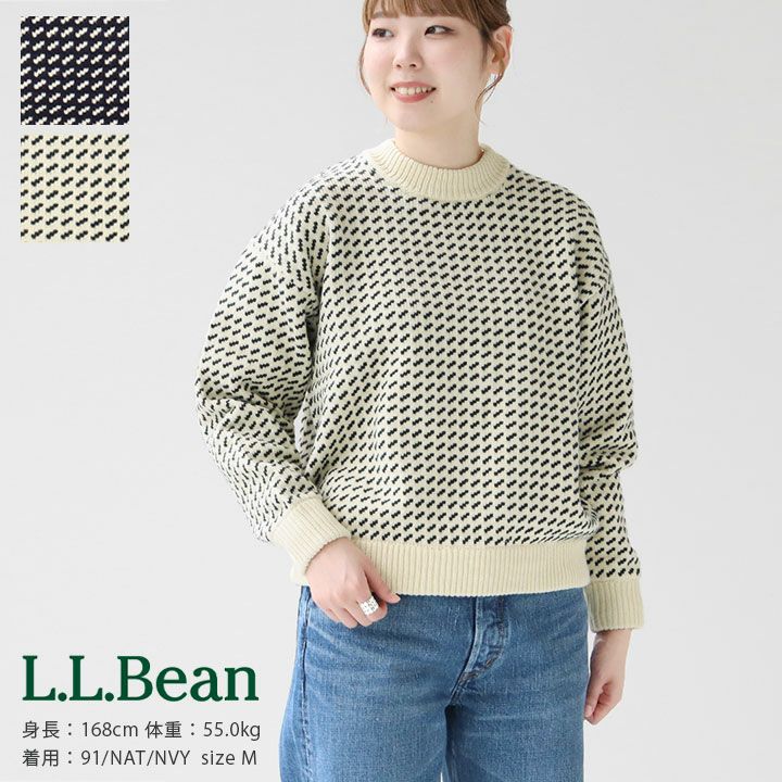 L.L.Bean(エルエルビーン) Wayne Washable バーズアイセーター(4575-8140)