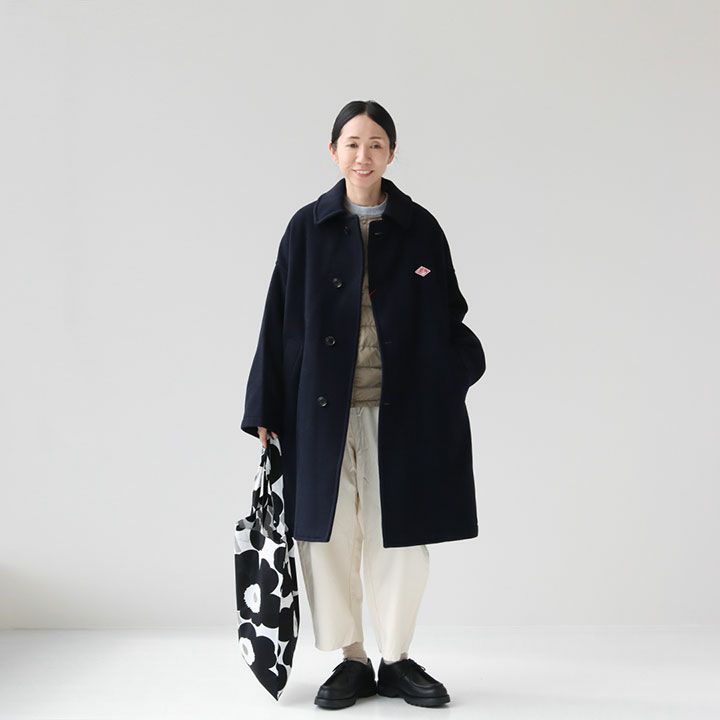 未使用品 DANTON ダントン W/P ロングコート ウール DANTON｜ウール ライト パイル ドルマン ロング コート dt-a0539wlp-mn