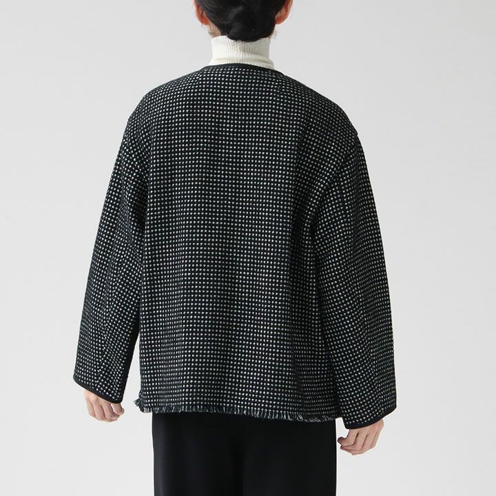 Ballsey(ボールジィ) ワッフルツイード ノーカラージャケット(11-07-34