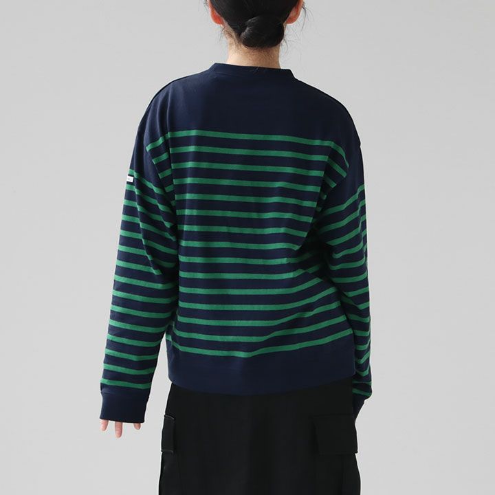 ORCIVAL◆パネルボーダー スウェットプルオーバー/1/コットン/BLK/ボーダー/OR-C ORCIVAL］パネルボーダーニットプルオーバー／オーシバル ｜オン