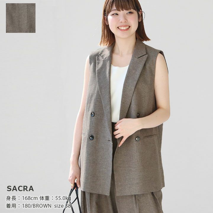 SACRA(サクラ) リネンコットンシャンブレージレ(124106061)の通販