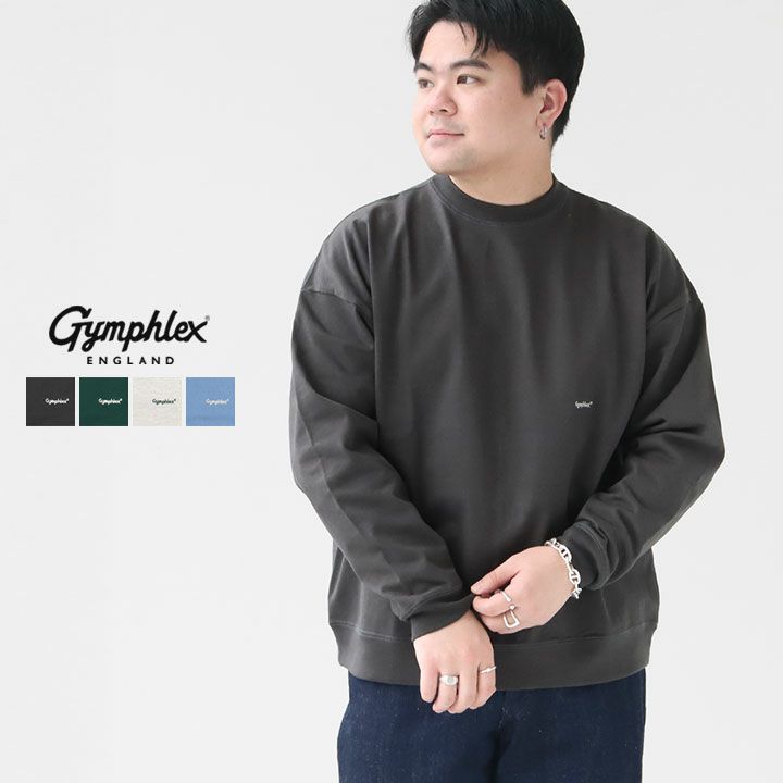 GYMPHLEX(ジムフレックス) クルーネック長袖Tシャツ メンズ(GY