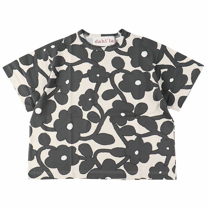 dahl'ia＞フラワープリント 半袖シャツ ⭐︎新品未使用⭐︎ ＜dahl'ia