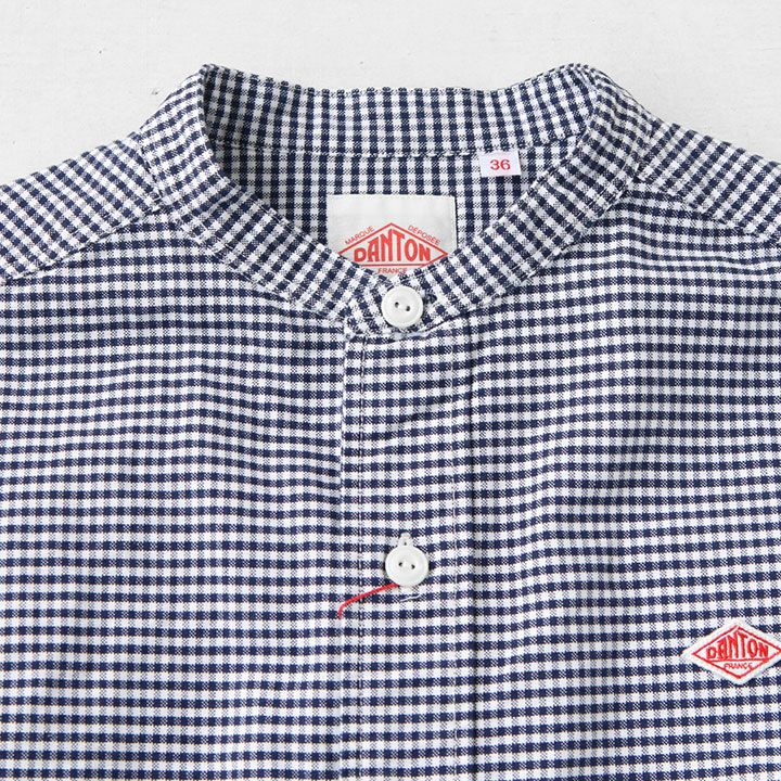 DANTON(ダントン) オックスフォード バンドカラーシャツ(DT-B0279OXP