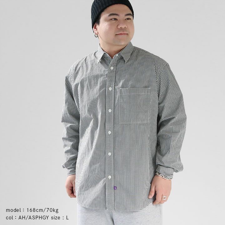 や*り様 ノースフェイス パープルレーベル レギュラーカラーフィールドシャツ M SALE 30％OFF】Regular Collar NP Striped Field Shirt