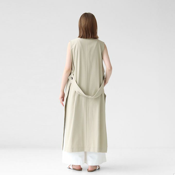 SACRA - サクラ 124105061 RUSTIC ｺｯﾄﾝﾂｲﾙ ﾛﾝｸﾞｼﾞﾚ 38 SACRA(サクラ) RUSTIC コットンツイル ロングジレ(124105061)の