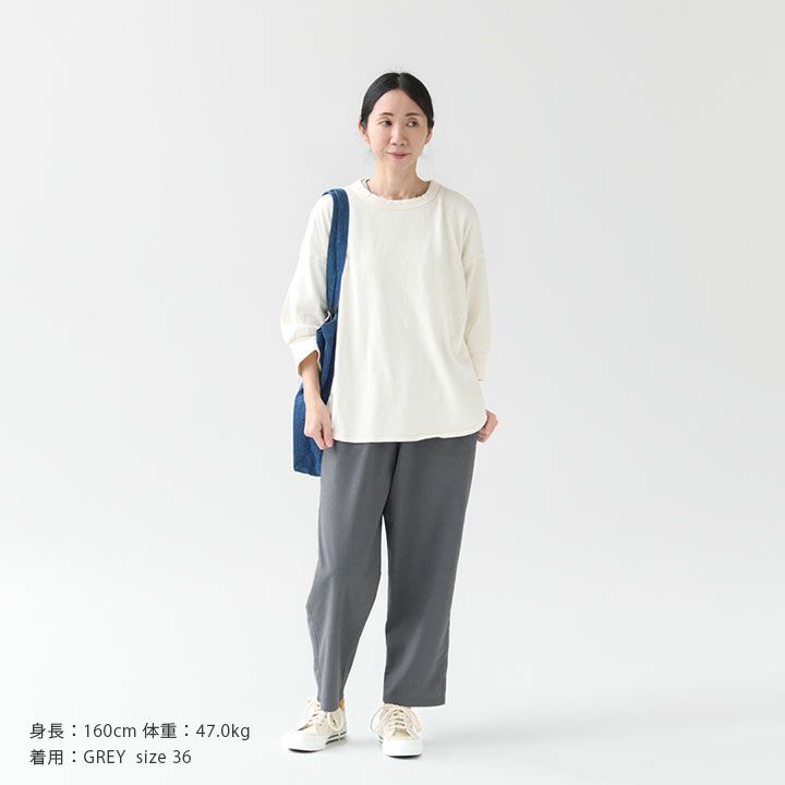 DANTON(ダントン) ウールライクストレッチ ポリエステルイージーパンツ