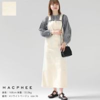 MACPHEE(マカフィー) フレンチワーカーサージ ジャンパースカート(12-06-42-06202)