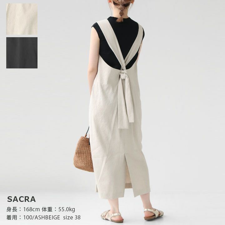 SACRA(サクラ) ビスコースリネン ワンピース(124208041)の通販