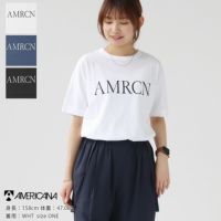 AMERICANA(アメリカーナ) インド超長綿天竺 ドルマンスリーブ プリントTシャツ(BRF-M-698A-1)