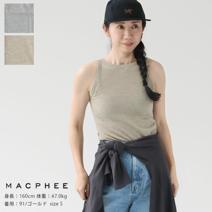 【MACPHEE】スパークリングインディア アメリカンスリーブタンクトップ スパークリングインディア アメリカンスリーブタンクトップ