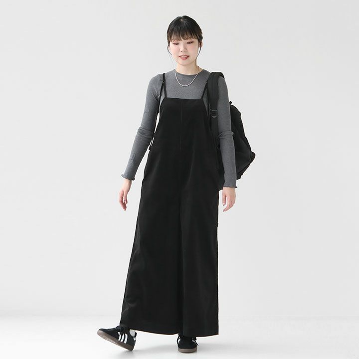 ⭐︎本日限定値下げ⭐︎SACRA ブラック サロペット　ブラック SACRA(サクラ) FINX コーデュロイ サロペット(124520051)の通販｜NEWS