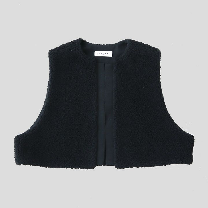 SACRA サクラ|プードルファー ショートジレ 125505061の通販 SACRA サクラ|プードルファー ショートジレ 125505061の通販