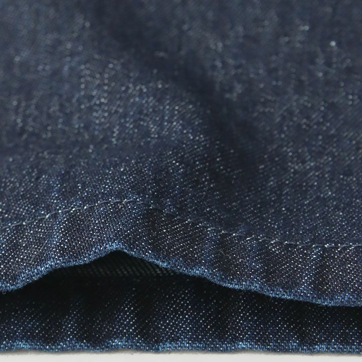 柔らかい10ozデニム生地の質感アップ