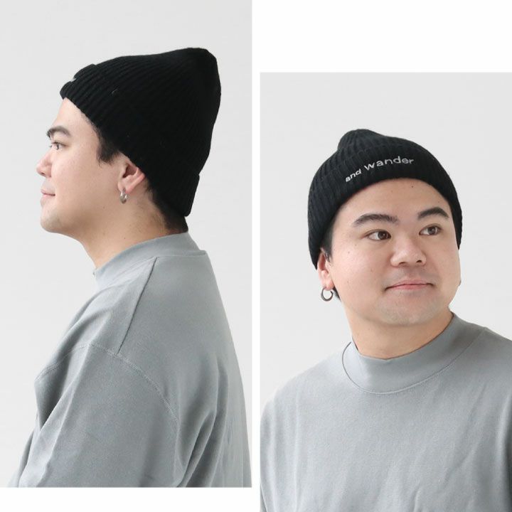 and wander(アンドワンダー) SHETLAND WOOL ニットキャップ(5744286196