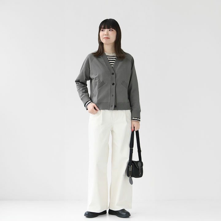 MHL.◆WORN COTTON ジャージカーディガン/2/コットン/GRY/595-4269512 MHL.(エムエイチエル) WORN COTTON ジャージカーディガン(595