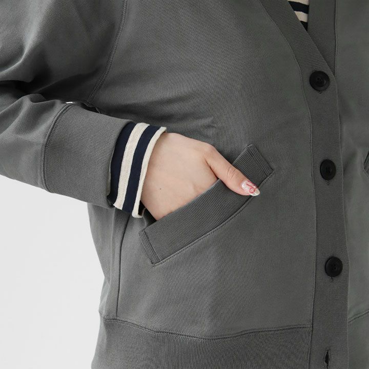 MHL.(エムエイチエル) WORN COTTON ジャージカーディガン(595