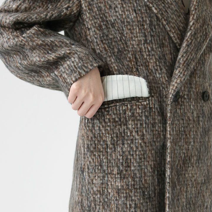 【MACPHEE】モヘヤミックスシャギーダブルブレストジャケット（サイズ36） TOMORROWLAND｜モヘヤミックスシャギー ダブルブレストジャケット