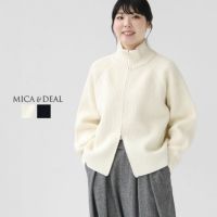 MICA & DEAL(マイカ＆ディール) 畦ニットハイネックブルゾン(0124408287)