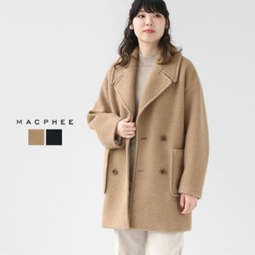 MACPHEE 24AW ブークレーボンディング ダブルブレストコート TOMORROWLAND｜ブークレーボンディング ダブルブレストコート