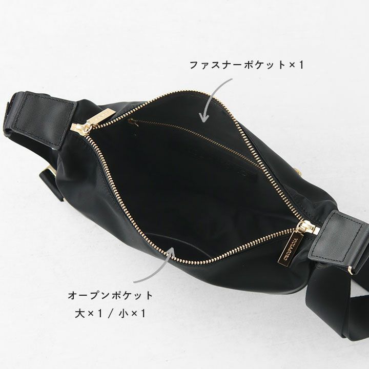 VIOLAd'ORO(ヴィオラドーロ) BIANCA ナイロンボディバッグ(V-2247)の