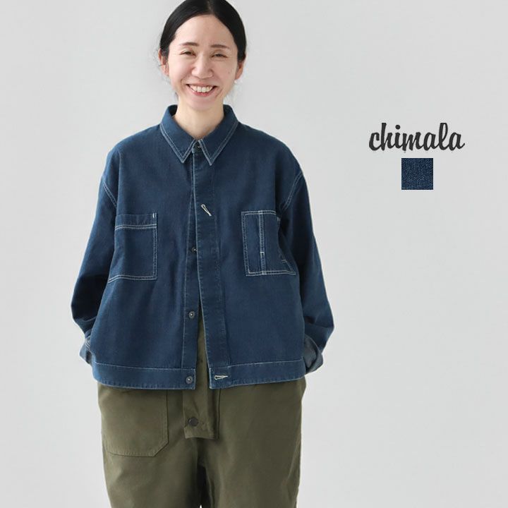 【美品】chimala チマラ RIPSTOP SHIRT JACKET chimala(チマラ) デニムショートワークシャツ(CS39-S13)の通販