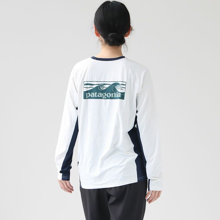Patagonia/波タグ/ラッシュガード/ロンT/ナイロン/長袖/ホワイト/L Patagonia/波タグ/ラッシュガード/ロンT/ナイロン/長袖/ホワイト/L