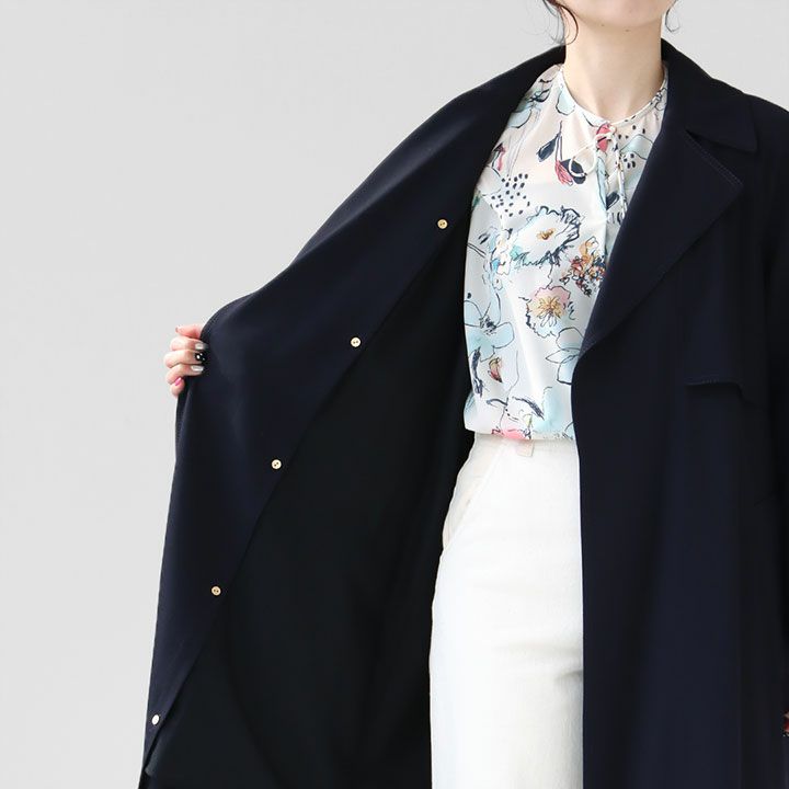 Ballsey(ボールジィ) ウールギャバジン ガウンコート(11-08-01-08101