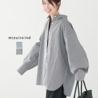 mizuiro ind(ミズイロインド) メンズライクワイドシャツ(1-230122)