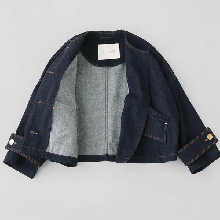 マッキントッシュ　HUMBIE ノーカラーデニムジャケット レディース ハンビー ノーカラー デニムジャケット – Mackintosh