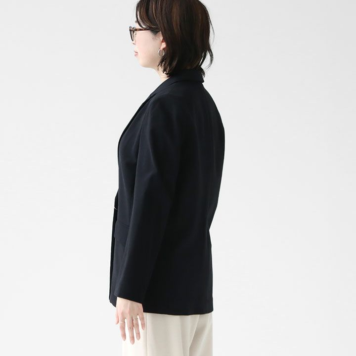 ♡新品未使用♡BALLSEY ブラック テーラードジャケットМ　ウール　カシミヤ Ballsey(ボールジィ) ハイゲージカノコ 1Bテーラードジャケット