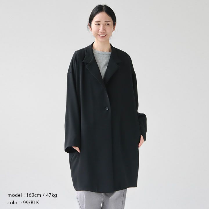 mizuiro ind スプリングコート　スタンドカラー　ワイドジャケット mizuiro ind スタンドカラーワイドジャケット｜ MARcourt ONLINE