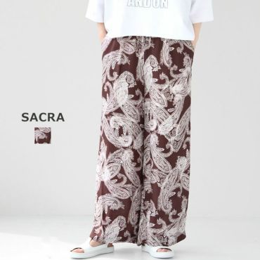 美品 SACRA BLURRED FLORA PANTS 2025春夏新作 楽天市場】SACRA(サクラ) BLURRED フローラ パンツ(125120112