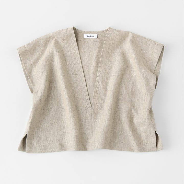 SACRA / RUSTIC LINEN TOP ベスト ONTADE公式｜SACRA サクラ