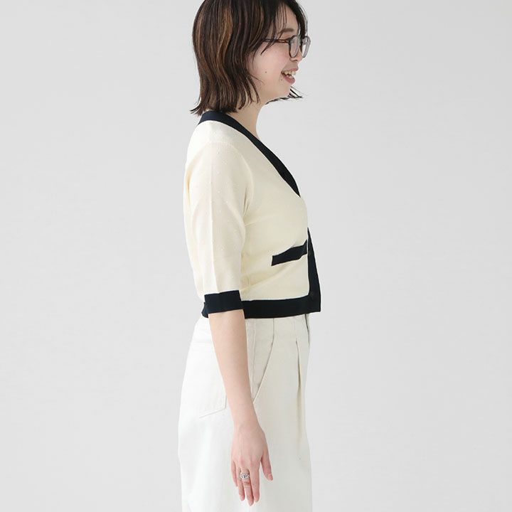 ballsey ストレッチタックドット Vネックカーディガン ストレッチタックドット Vネックカーディガン｜トゥモローランド