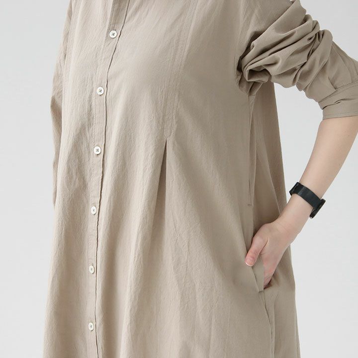 グランマママドーター ロングシャツワンピース ストライプ バンドカラー 楽天市場】【20％OFF！】GRANDMA MAMA DAUGHTER(グランマ ママ