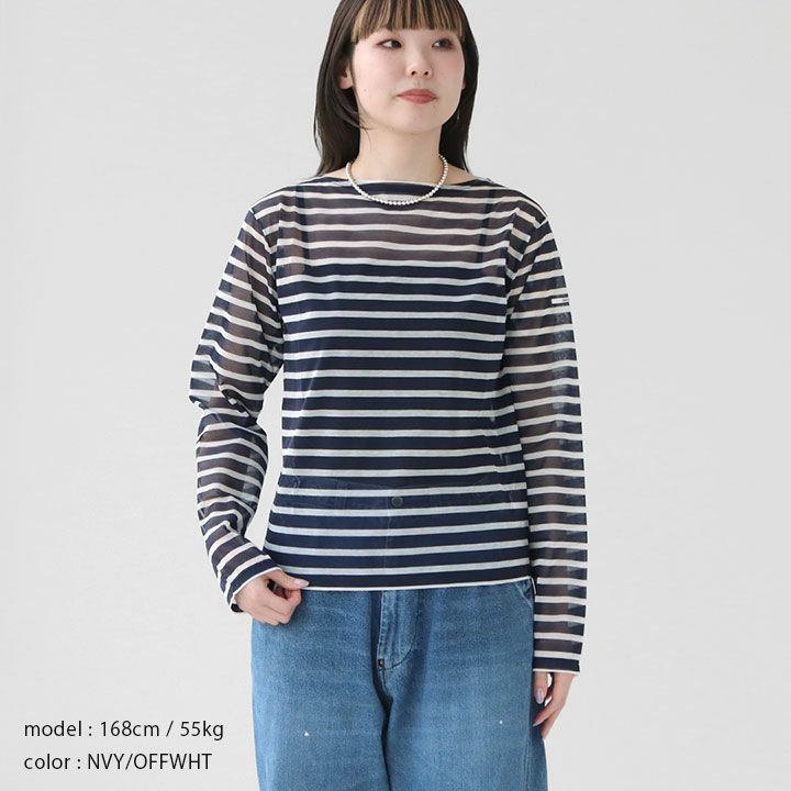 ORCIVAL(オーシバル) シースルー ボートネックプルオーバー(OR